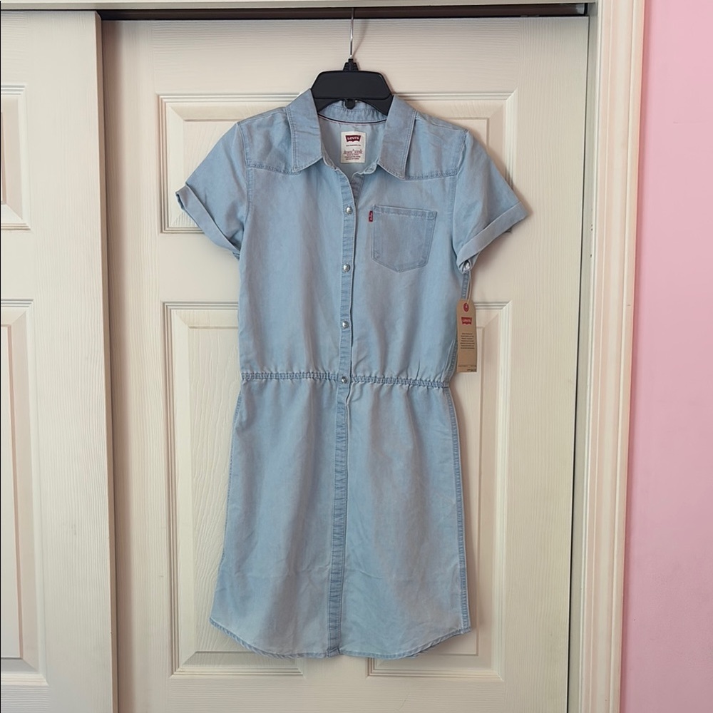 Levi's Blue Polo Collar Casual Dress